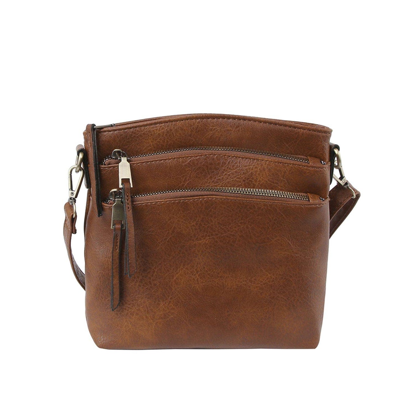 MiMi Wholesale - LQ284-1 Triple Zipper Crossbody Bag