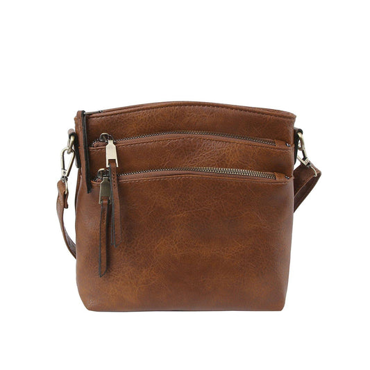 MiMi Wholesale - LQ284-1 Triple Zipper Crossbody Bag