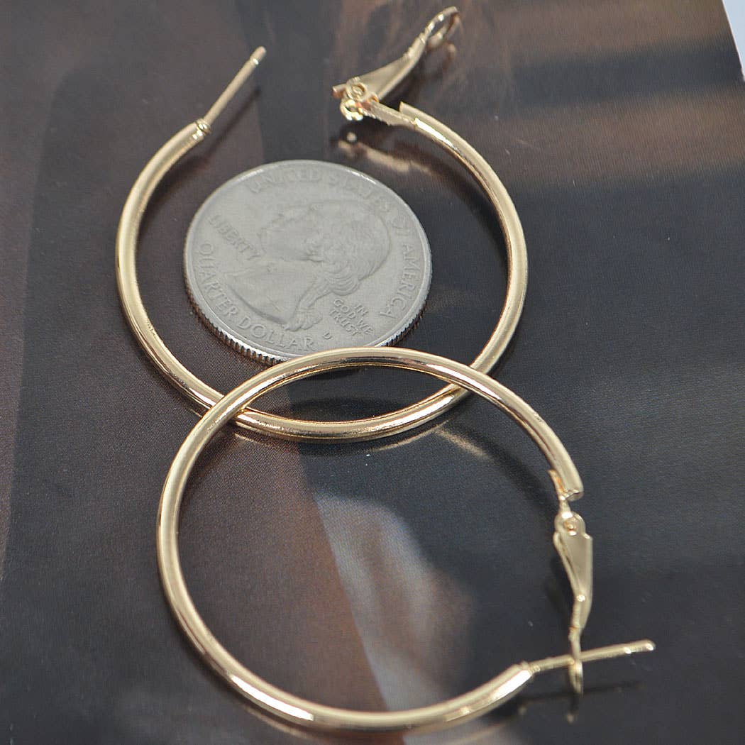 3AM BY H&D ACCESSORIES - Metal 40mm Hoop Earring
