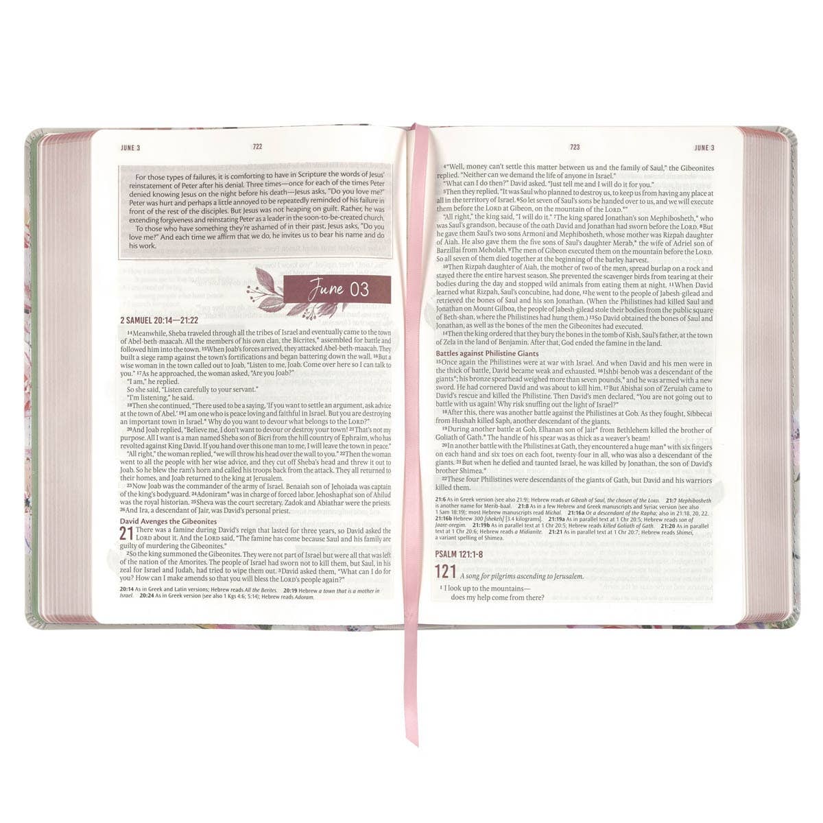 Christian Art Gifts - Devotional Bible NLT for Women Faux Leather, Floral