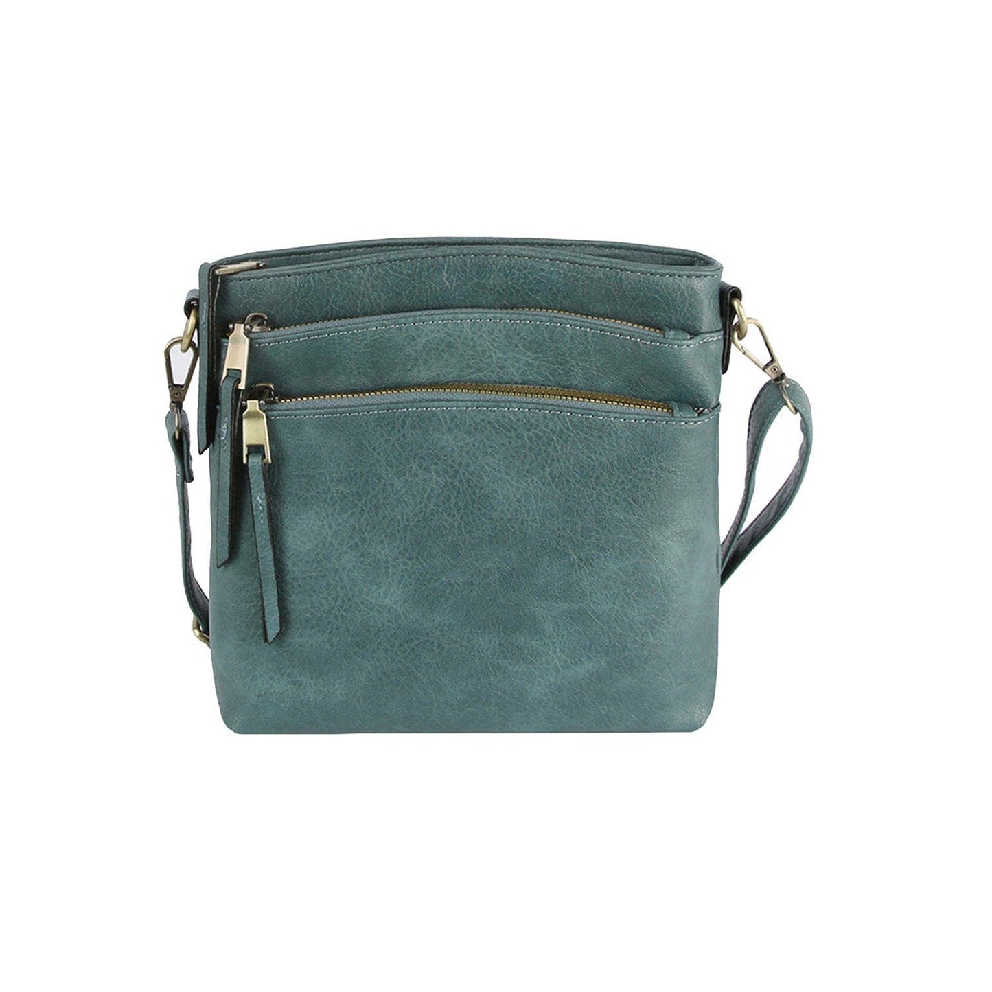 MiMi Wholesale - LQ284-1 Triple Zipper Crossbody Bag