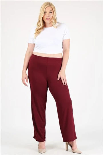 High Waist Plus Size Relaxed Fit Pants