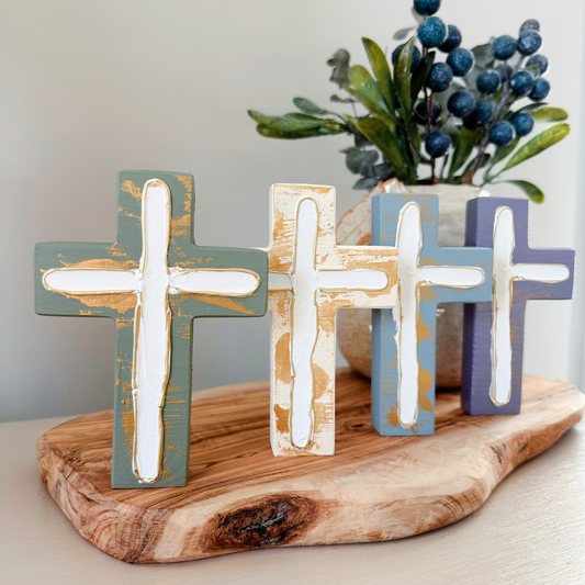 Chunky Wood Cross | Rustic Home Decor | Farmhouse | Cross