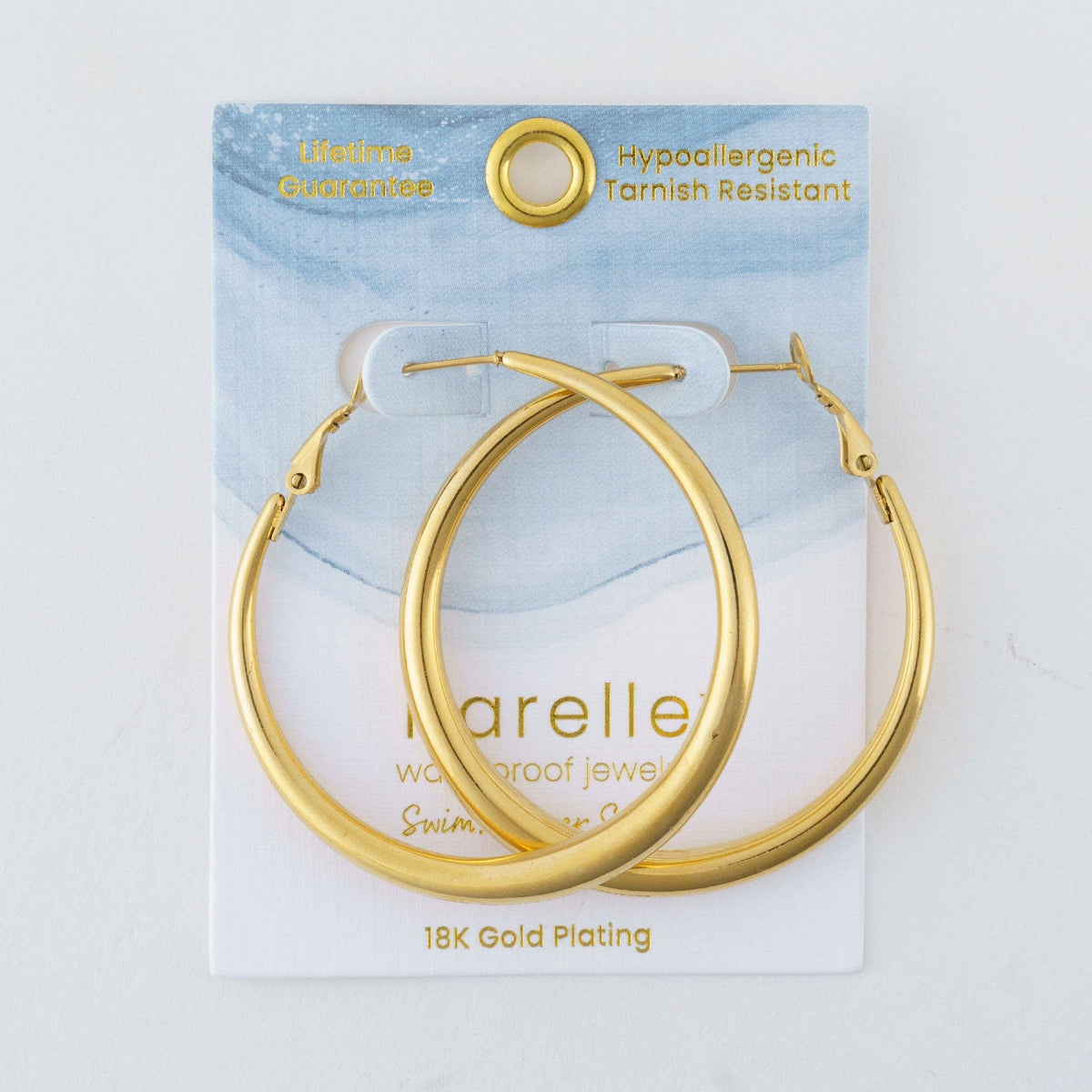 Howard's - Waterproof Earrings Narelle Chunky Hoops in 18K Gold + Steel