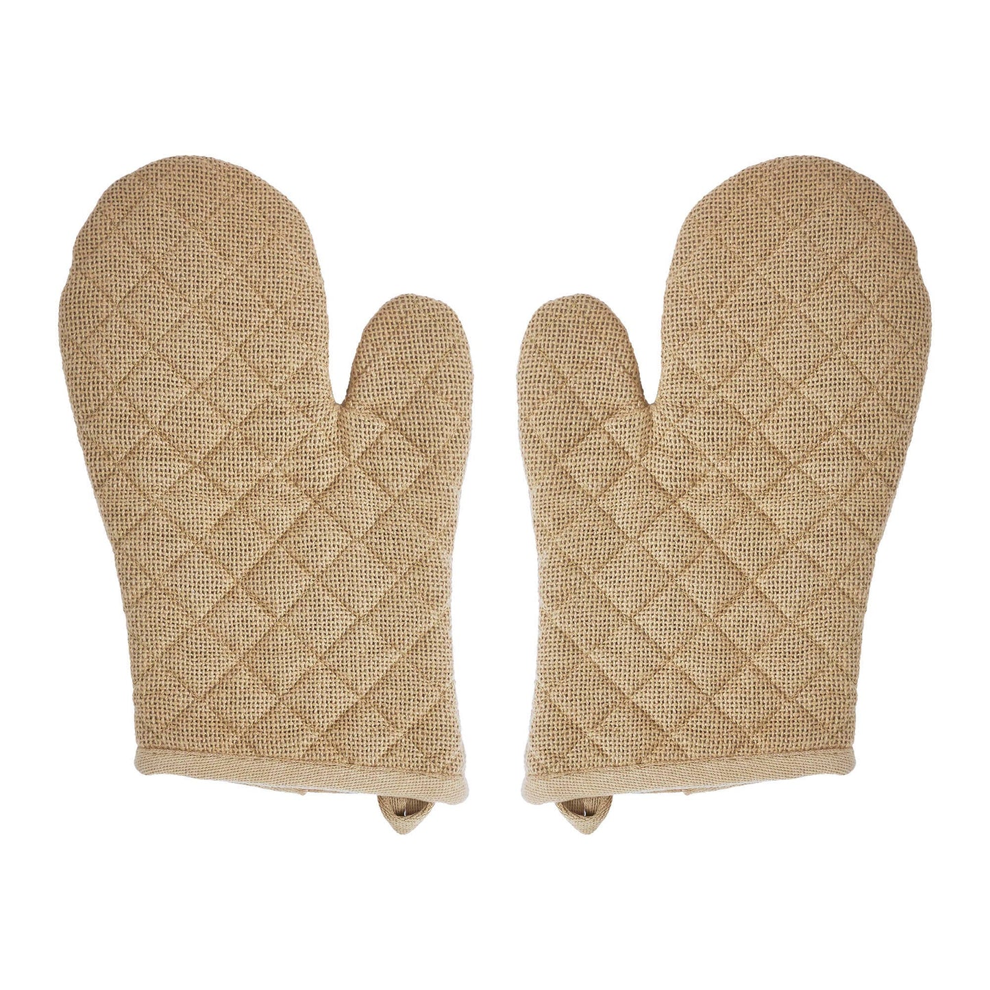 VHC Brands - Burlap Natural Oven Mitt Set of 2