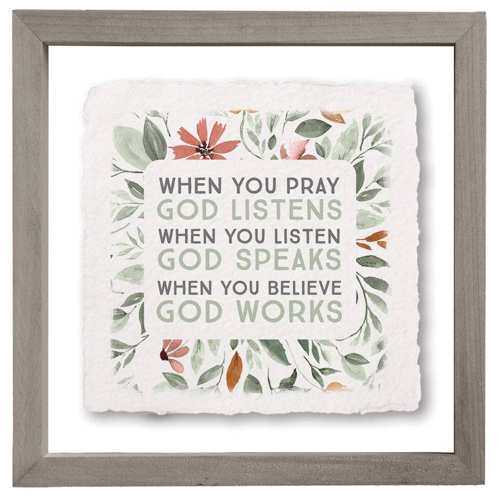 Sincere Surroundings - Pray God Listens - Floating Art Square