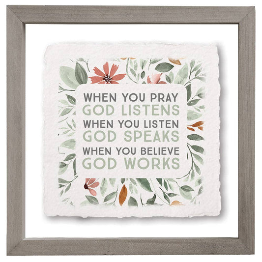 Sincere Surroundings - Pray God Listens - Floating Art Square