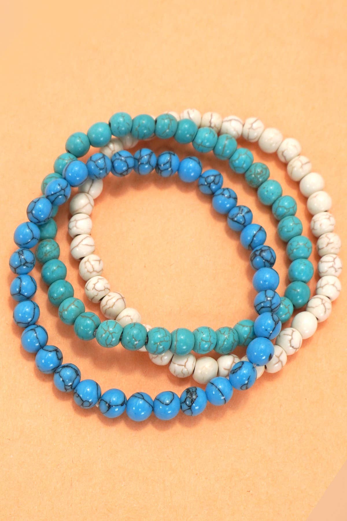 JOSSLYN by wall to wall - NATURAL STONE SEMI PRECIOUS STONE BEAD BRACELET | 40B5133