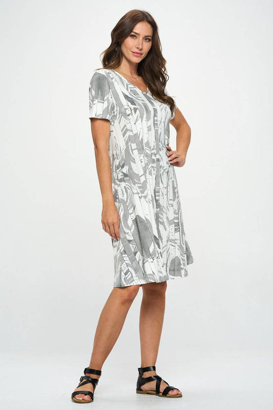 Short Sleeve Pullover Dress- SF212P
