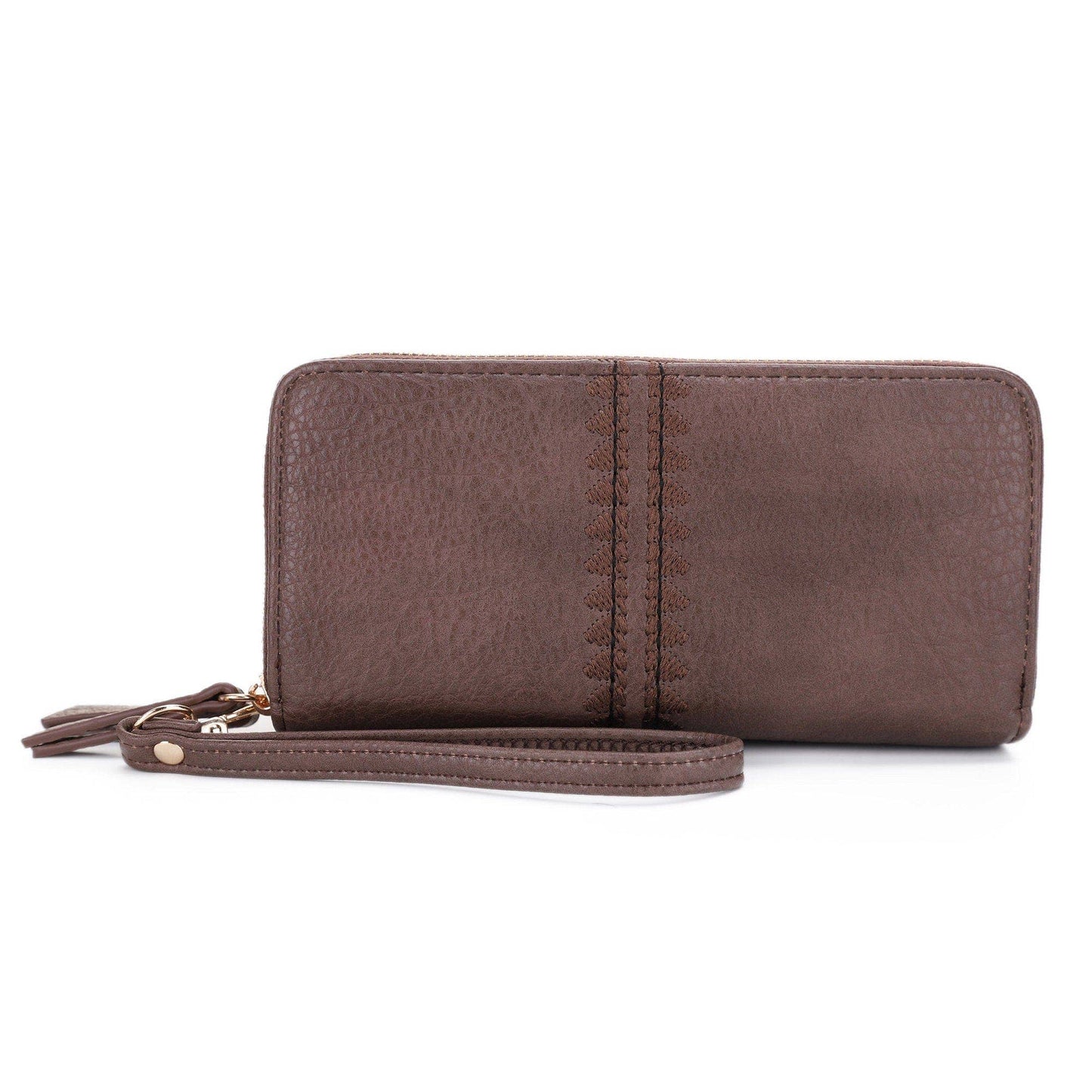 MiMi Wholesale - ES60164-6 Sherrie Double Zipper Wallet