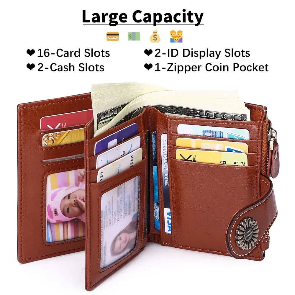 MiMi Wholesale - YX25766-6 Lena Vegan Leather Laser Cut Out Detail Wallet