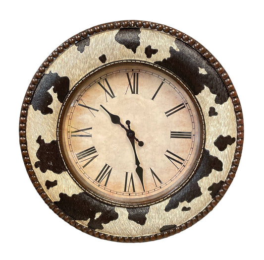 De Leon Collections - RAWHIDE CLOCK WESTERN HOME DECOR