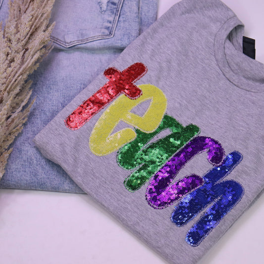 Teach Teacher Colorful Short Sleeve