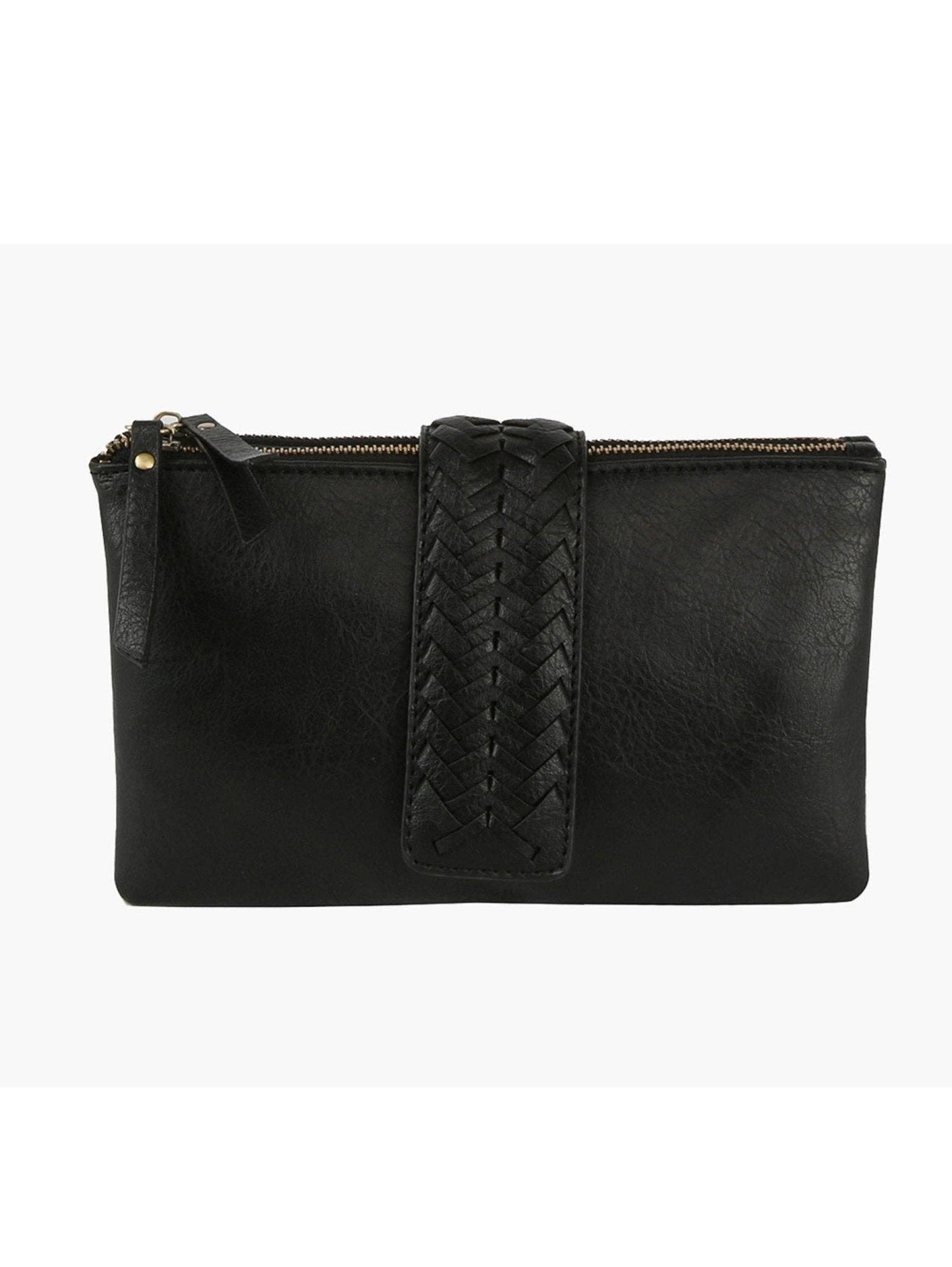 MiMi Wholesale - Women's Two-Compartment Crossbody Bag with Braid Detail
