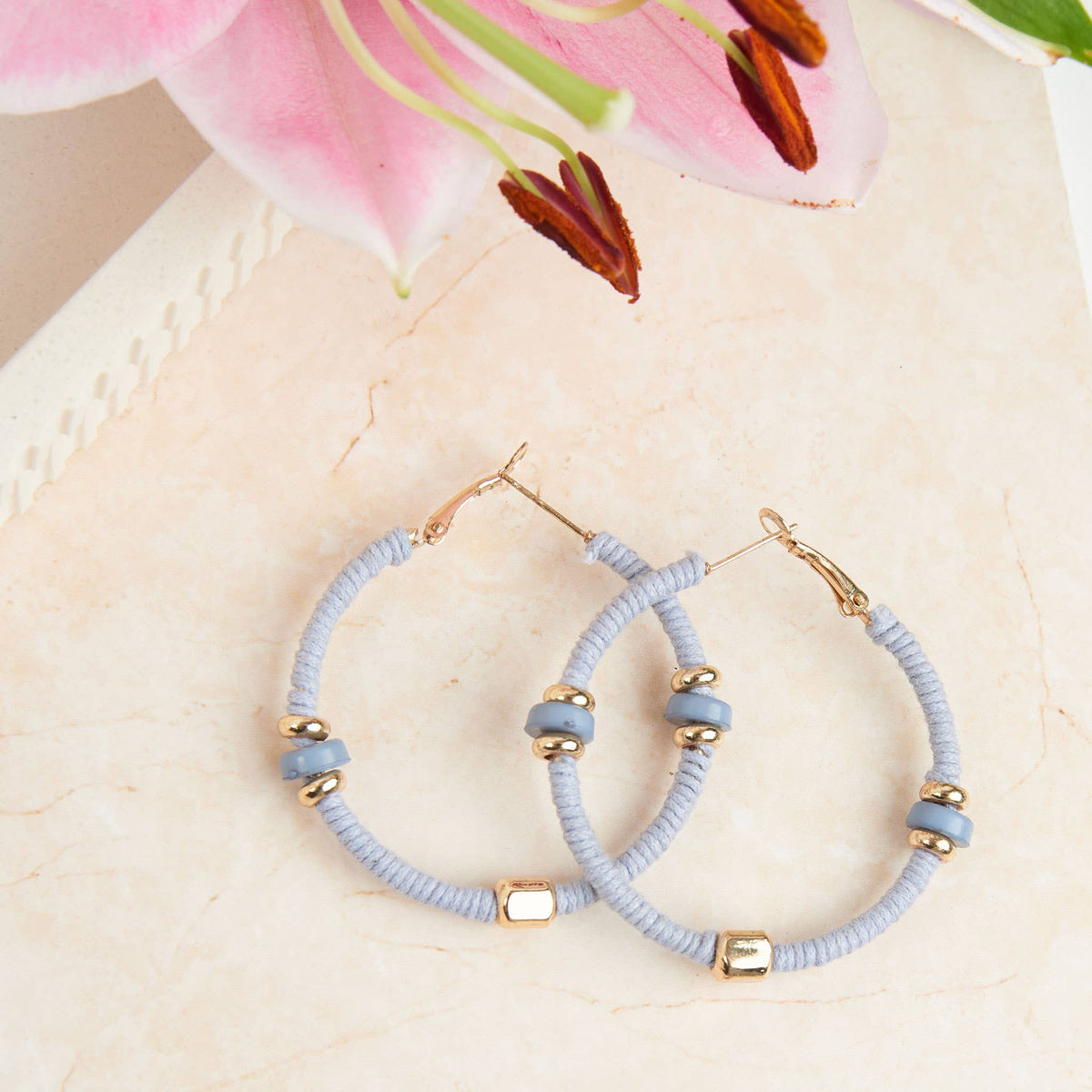 Howard's - Hoop Earrings Zephyr Corded Gold Jewelry