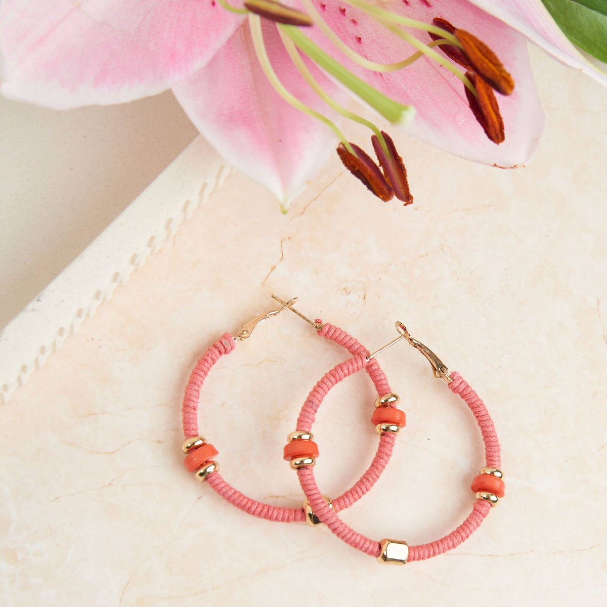 Howard's - Hoop Earrings Zephyr Corded Gold Jewelry