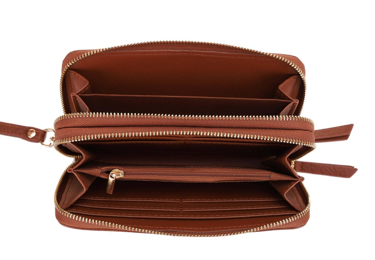MiMi Wholesale - ES60164-6 Sherrie Double Zipper Wallet