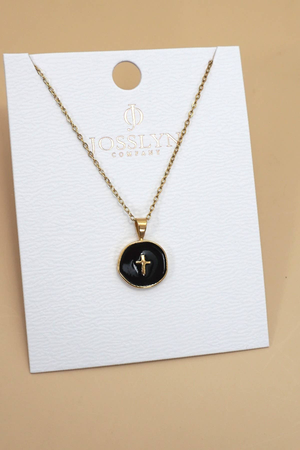 JOSSLYN by wall to wall - 18K STAINLESS STEEL TARNISH FREE CROSS NECKLACE | 40NK9527