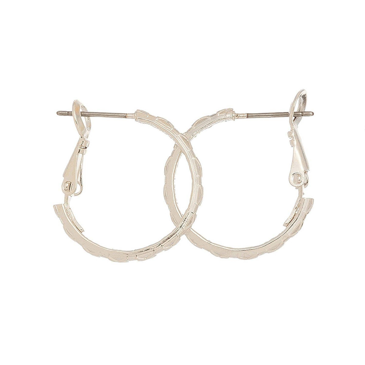Howard's - Hoop Earrings Silver Pattern Ear Sense Nickel-Free Jewelry