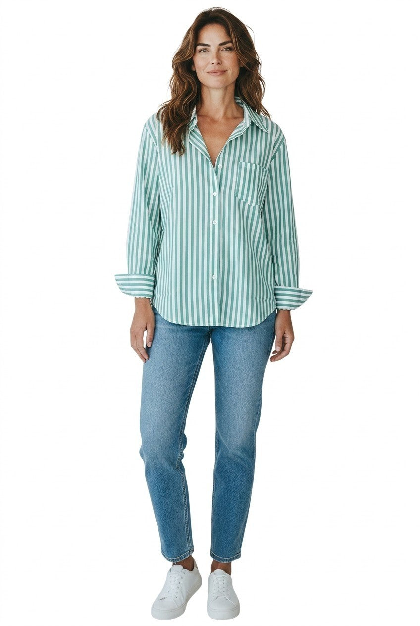 Lovesoft - Striped Button-Down Pocket Shirt