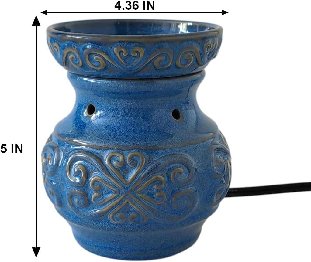 Hosley - 5IN CERAMIC ELECTRIC WARMER-BLUE