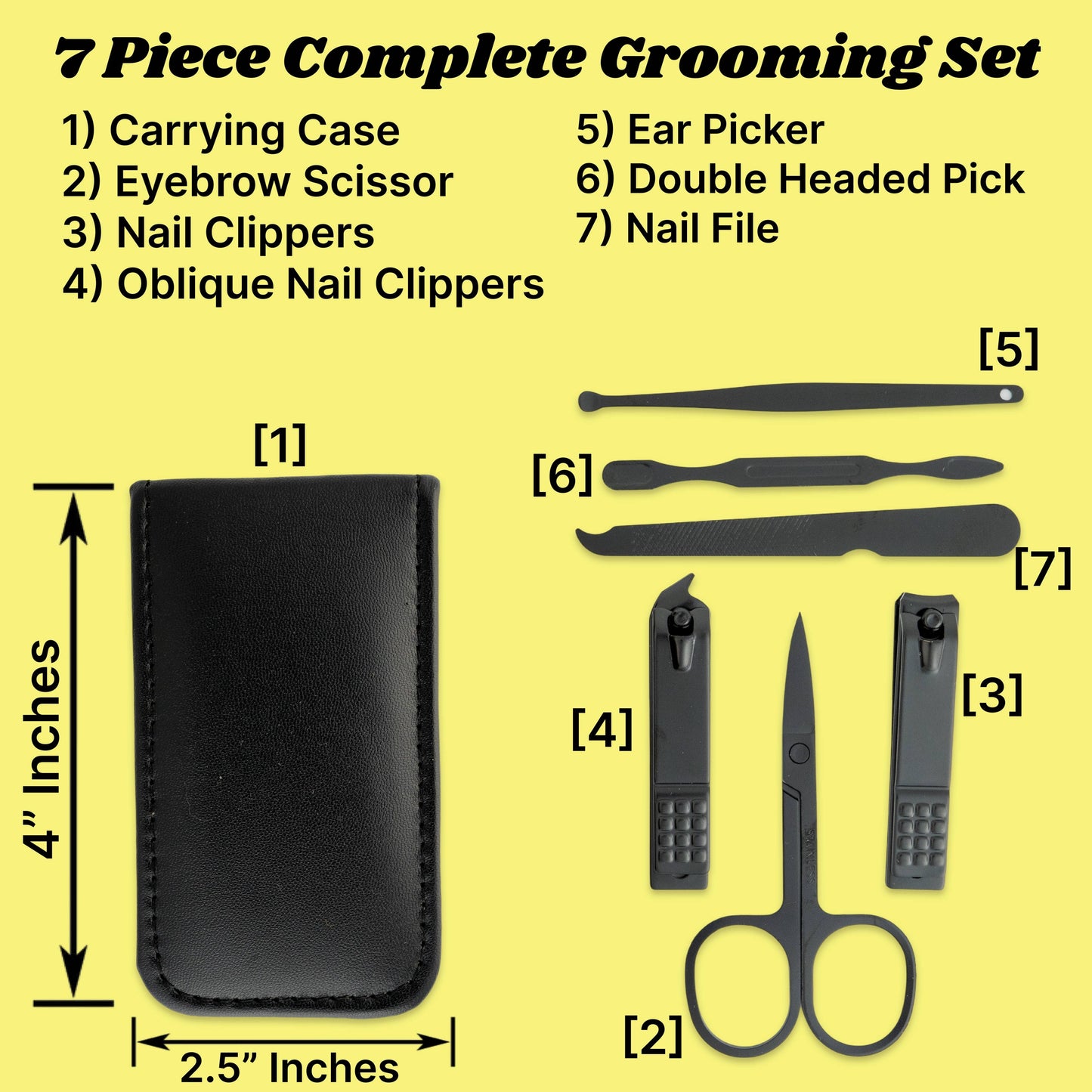 MADE EASY KIT - Made Easy Kit Portable Nail Clipper Set – 6-Pieces & Case