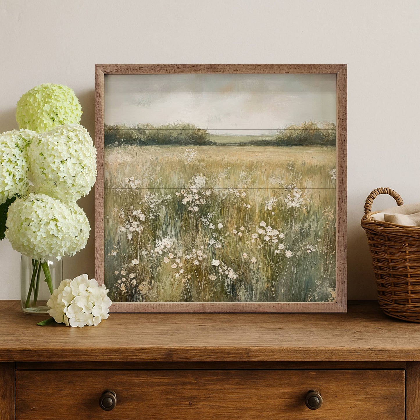 Kendrick Home - Neutral Field Of Flowers By Petals Prints Design