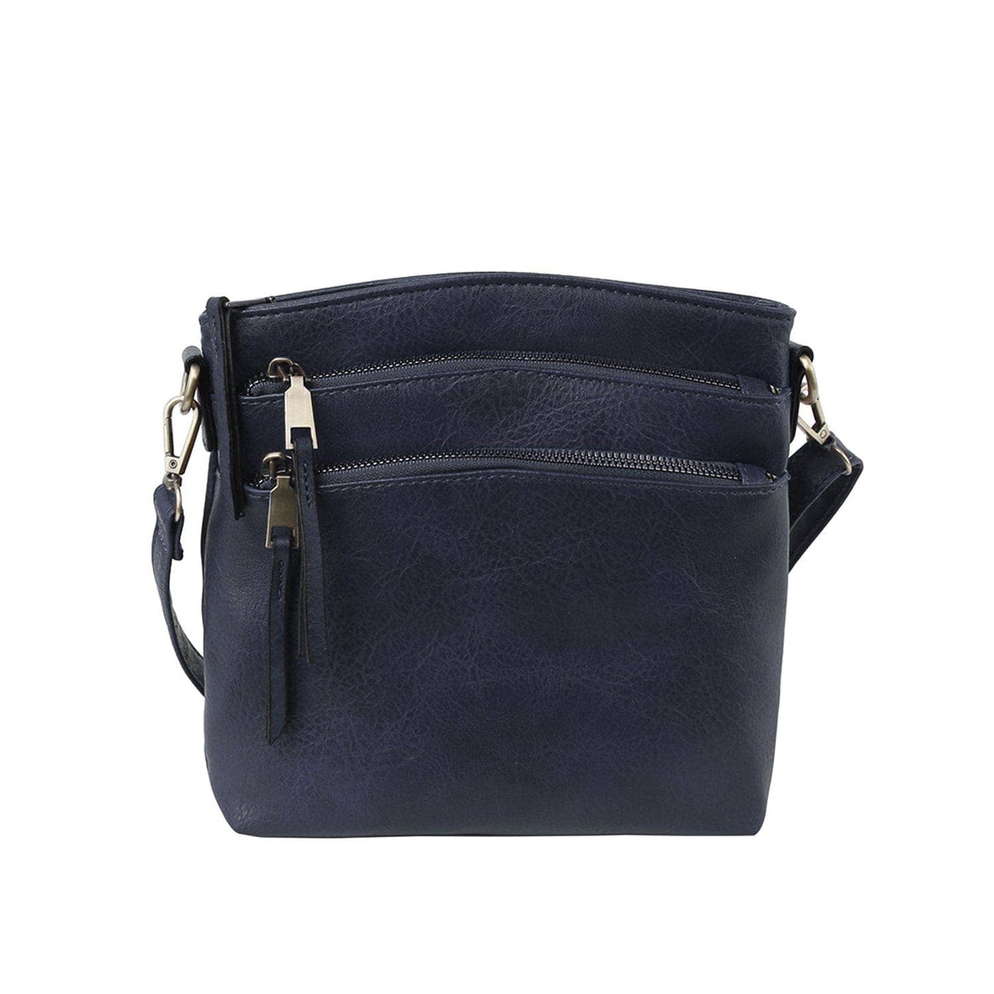 MiMi Wholesale - LQ284-1 Triple Zipper Crossbody Bag