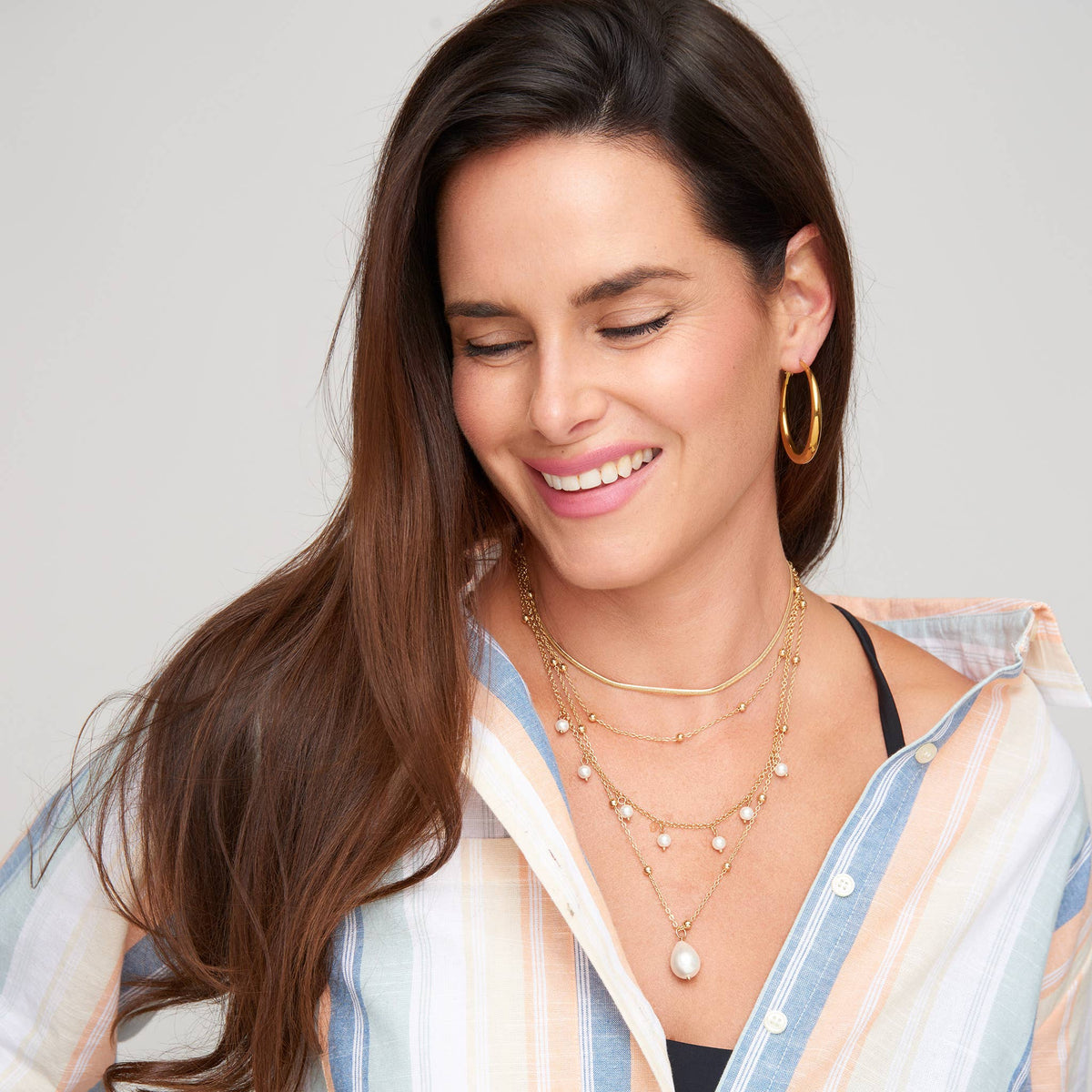Howard's - Waterproof Earrings Narelle Chunky Hoops in 18K Gold + Steel