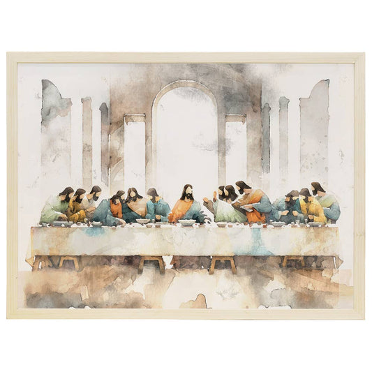 Sincere Surroundings - Last Supper Art - Thin Frame Rectangle