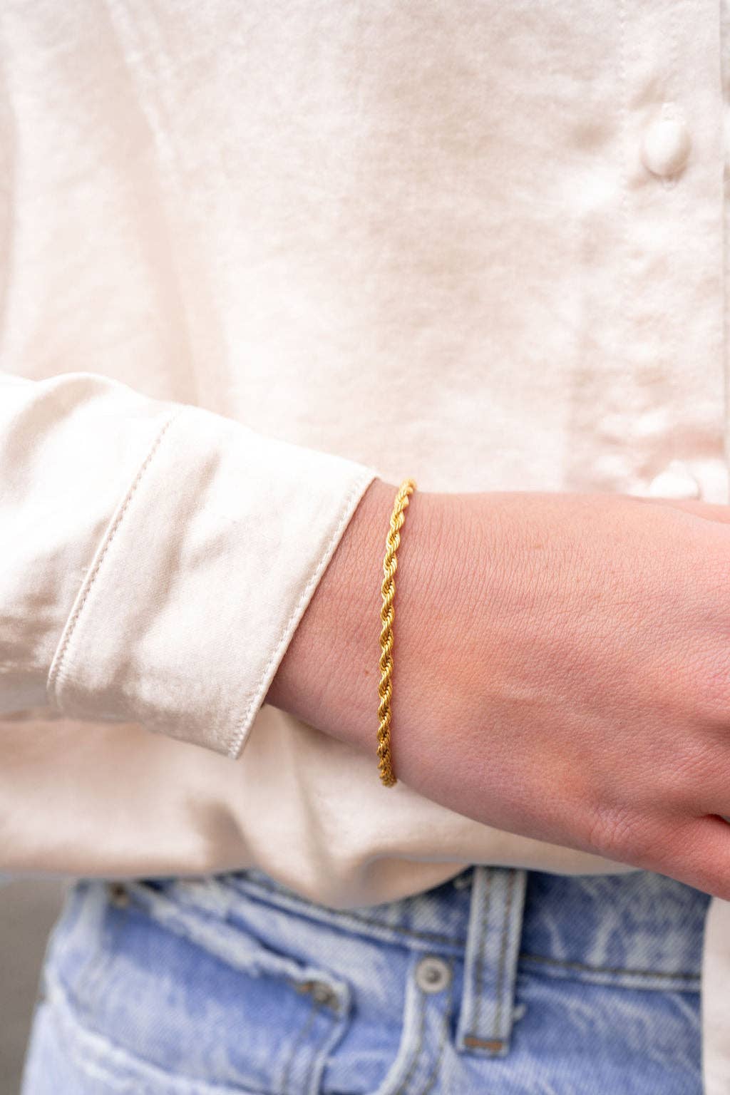 Spiffy & Splendid - Luxe Silver Rope Bracelet
