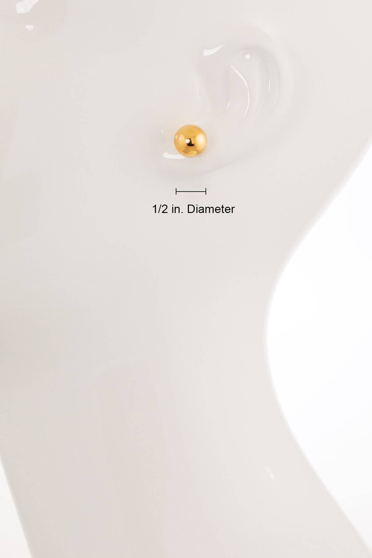 Urbanista - 18k Gold Filled Large Ball Stud Earrings