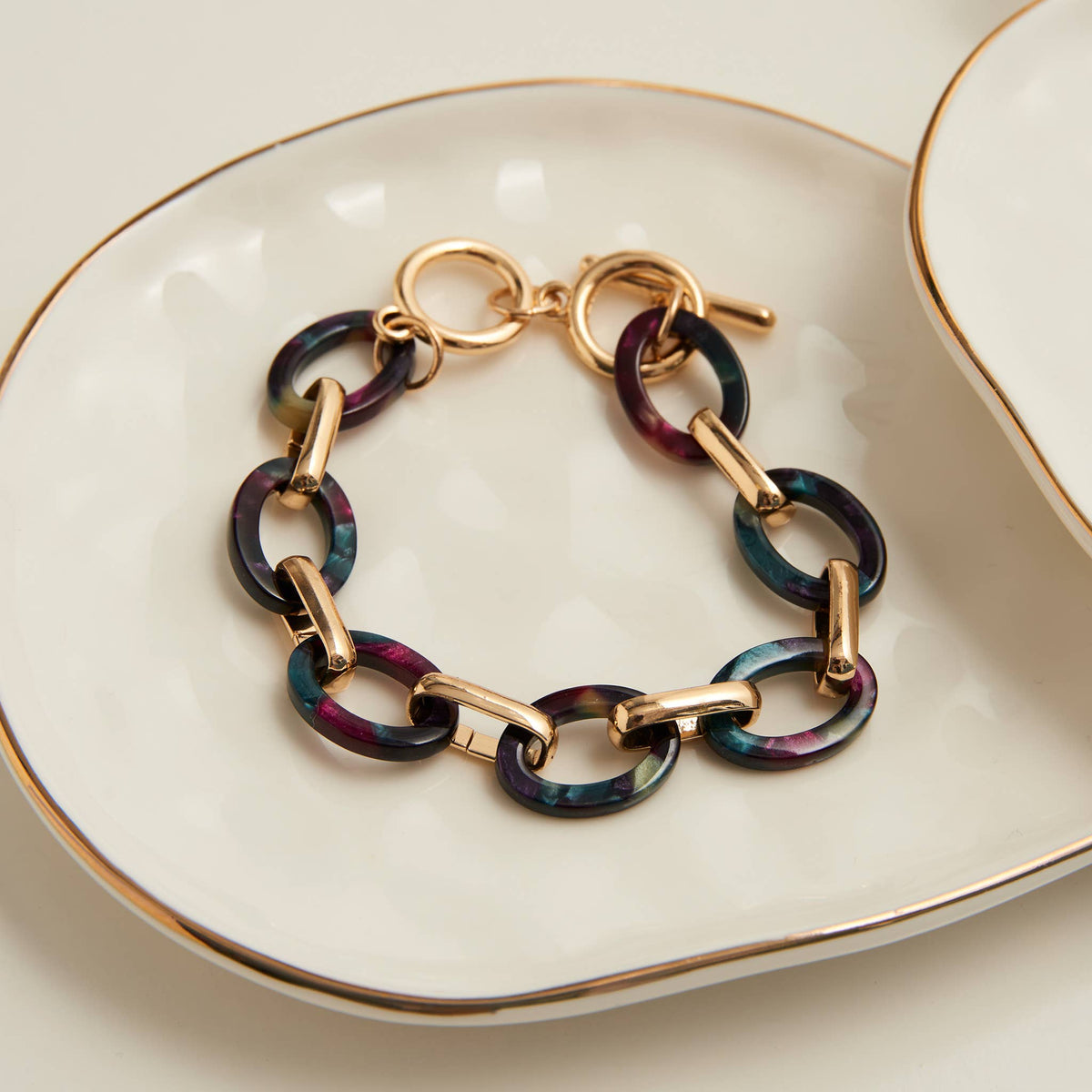 Howard's - Toggle Bracelet Shayne Acrylic Celluloid Link 6.75"