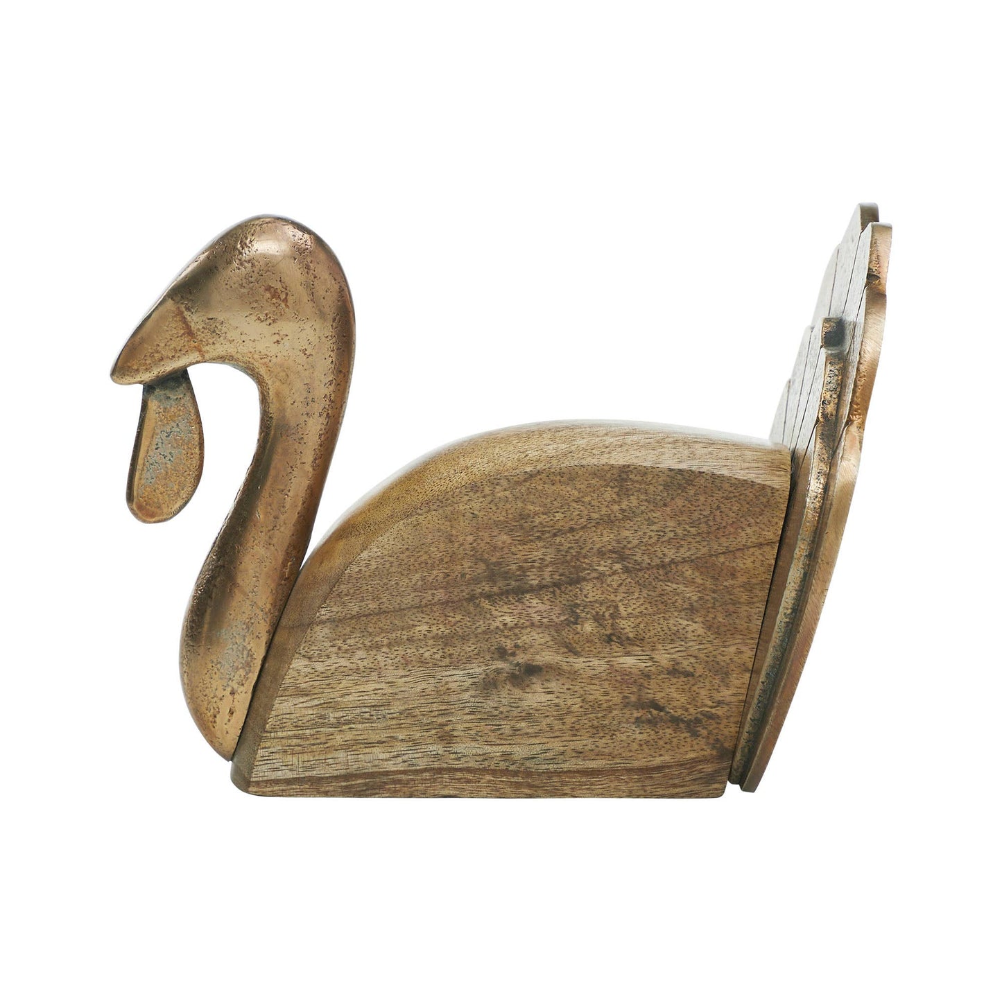 VHC Brands - Wooden Turkey w/ Burnished Gold Rustic Fall Decor8.5"