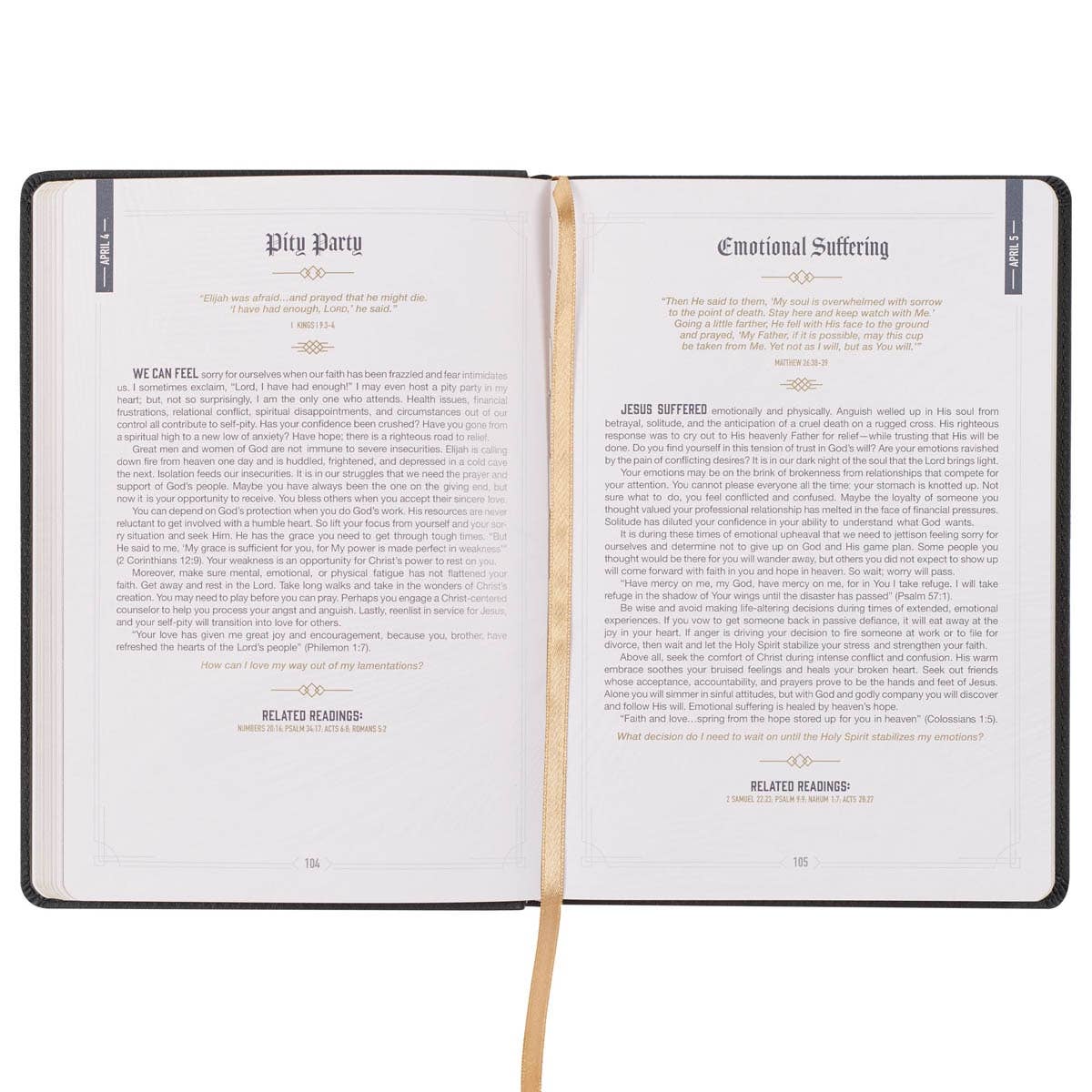 Christian Art Gifts - Devotional God's Daily Wisdom for Men Faux Leather