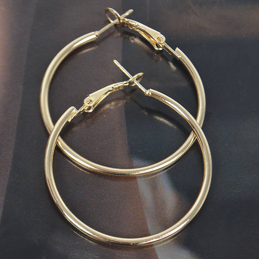 3AM BY H&D ACCESSORIES - Metal 40mm Hoop Earring