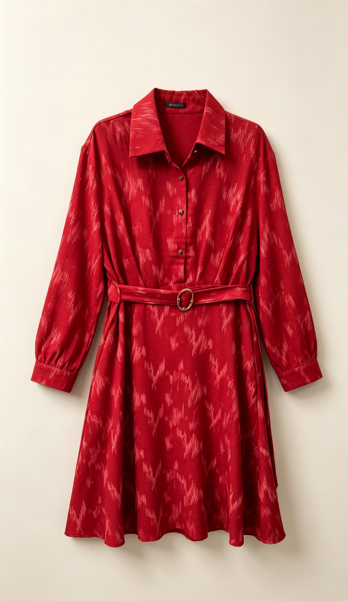 2W - Plus-size sequin shirt dress with belt