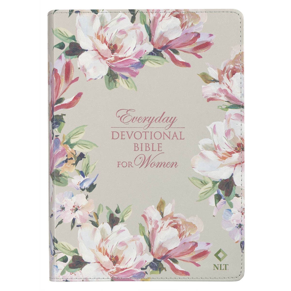 Christian Art Gifts - Devotional Bible NLT for Women Faux Leather, Floral