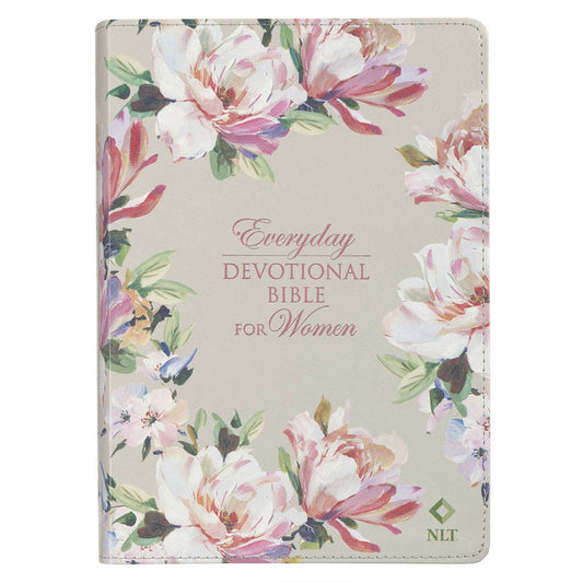 Christian Art Gifts - Devotional Bible NLT for Women Faux Leather, Floral