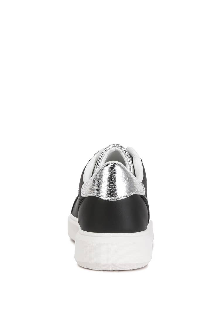 Claude Faux Leather Back Panel Detail Sneakers