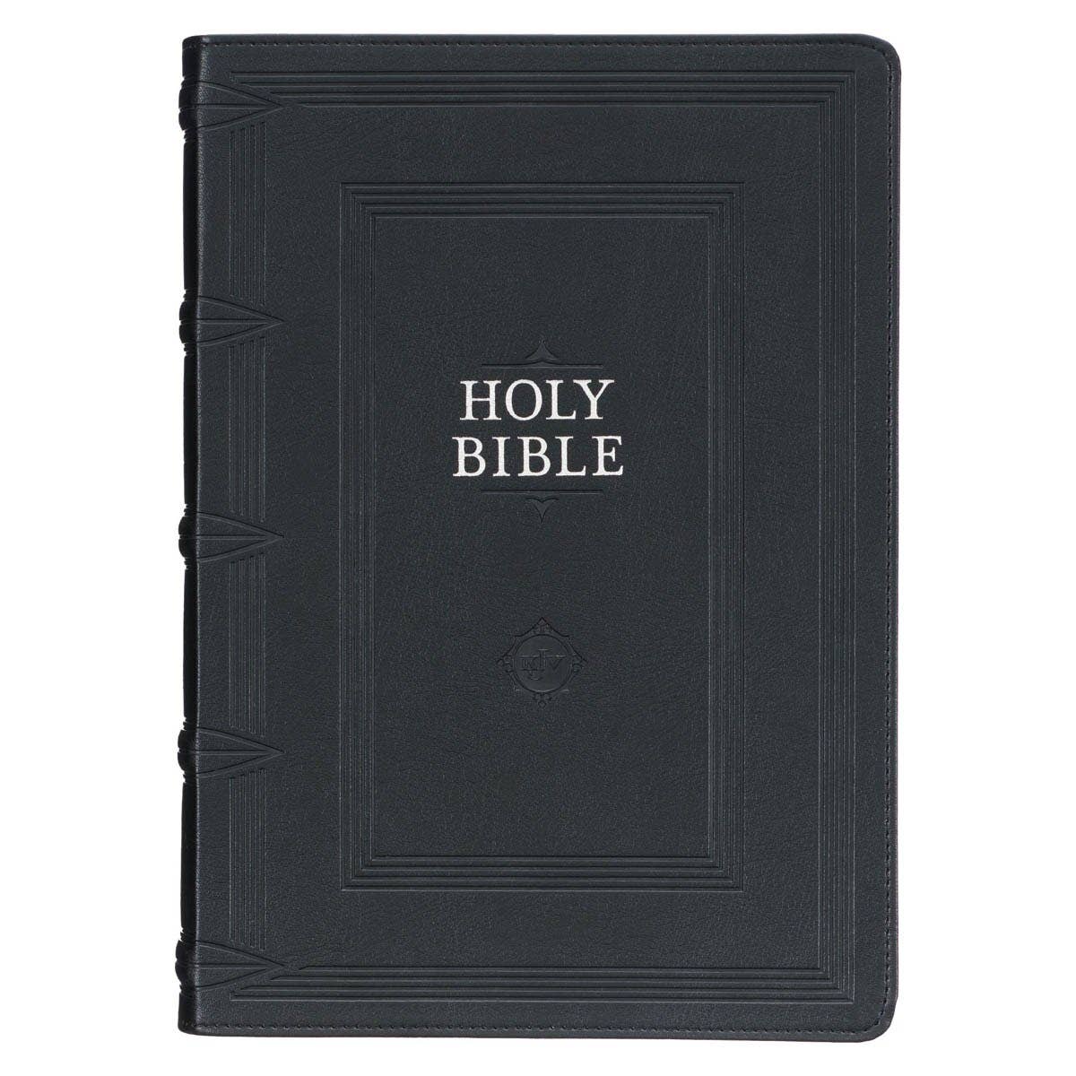 Christian Art Gifts - KJV Study Bible Faux Leather, Black