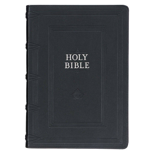 Christian Art Gifts - KJV Study Bible Faux Leather, Black