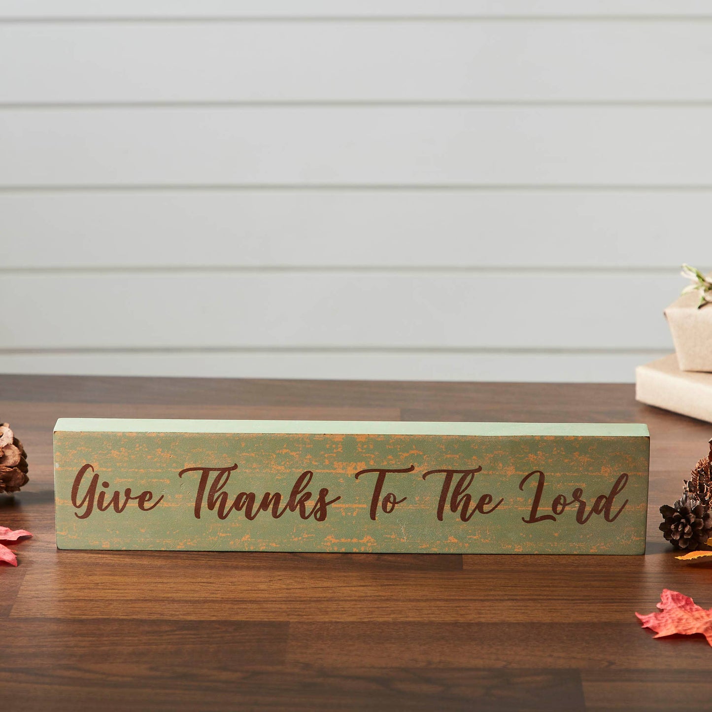 VHC Brands - Give Thanks To The Lord Wood Sign 14" Rustic Farmhouse Decor