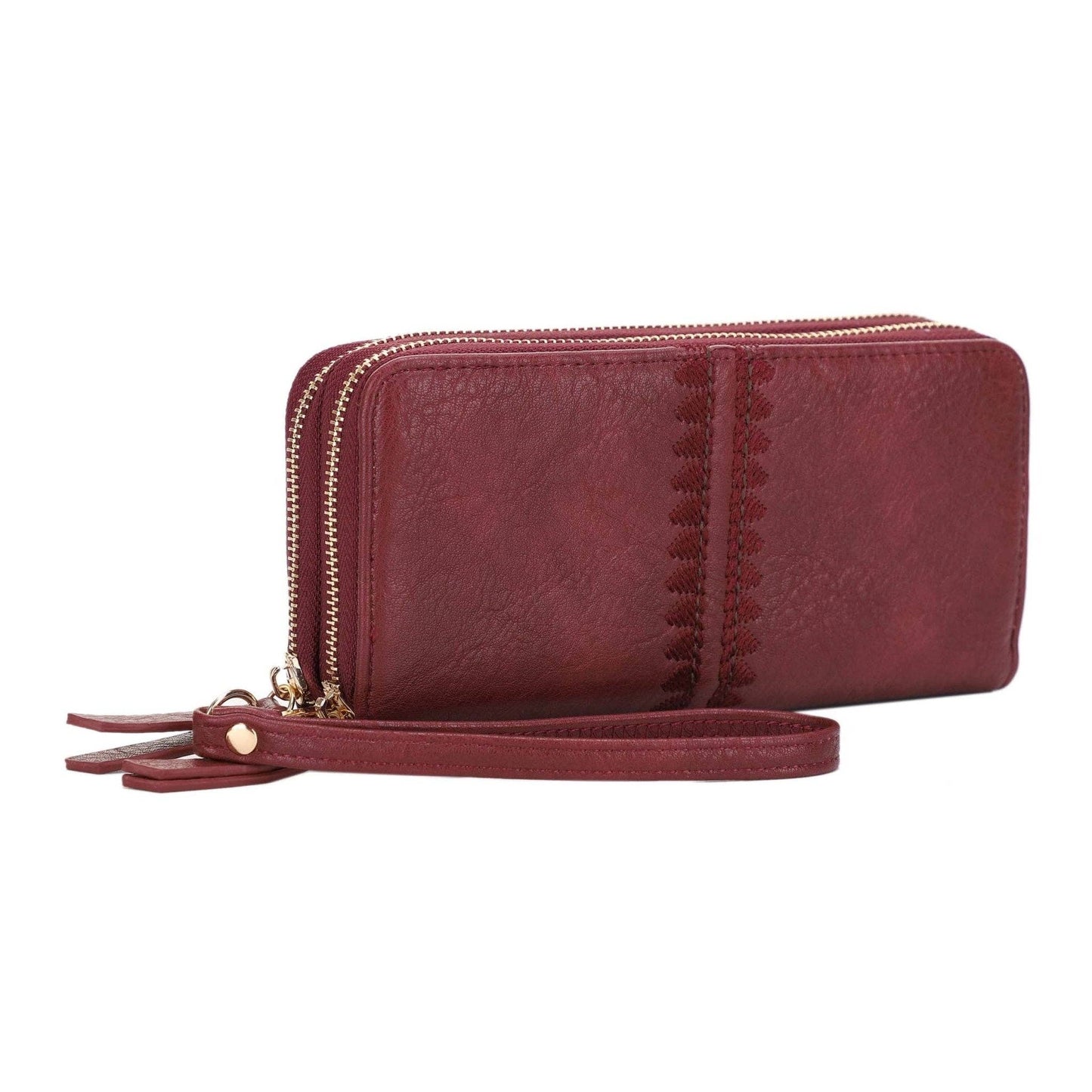 MiMi Wholesale - ES60164-6 Sherrie Double Zipper Wallet