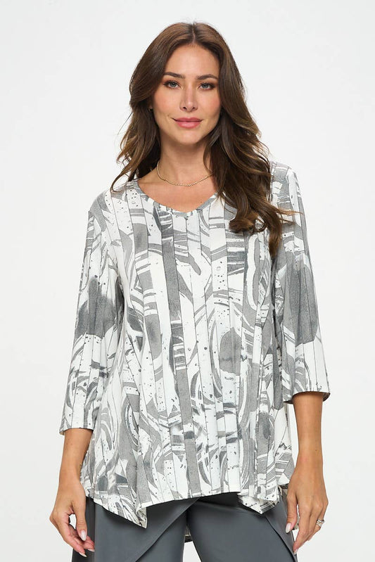 3/4 Sleeve V-Neck Blouse - SF204P