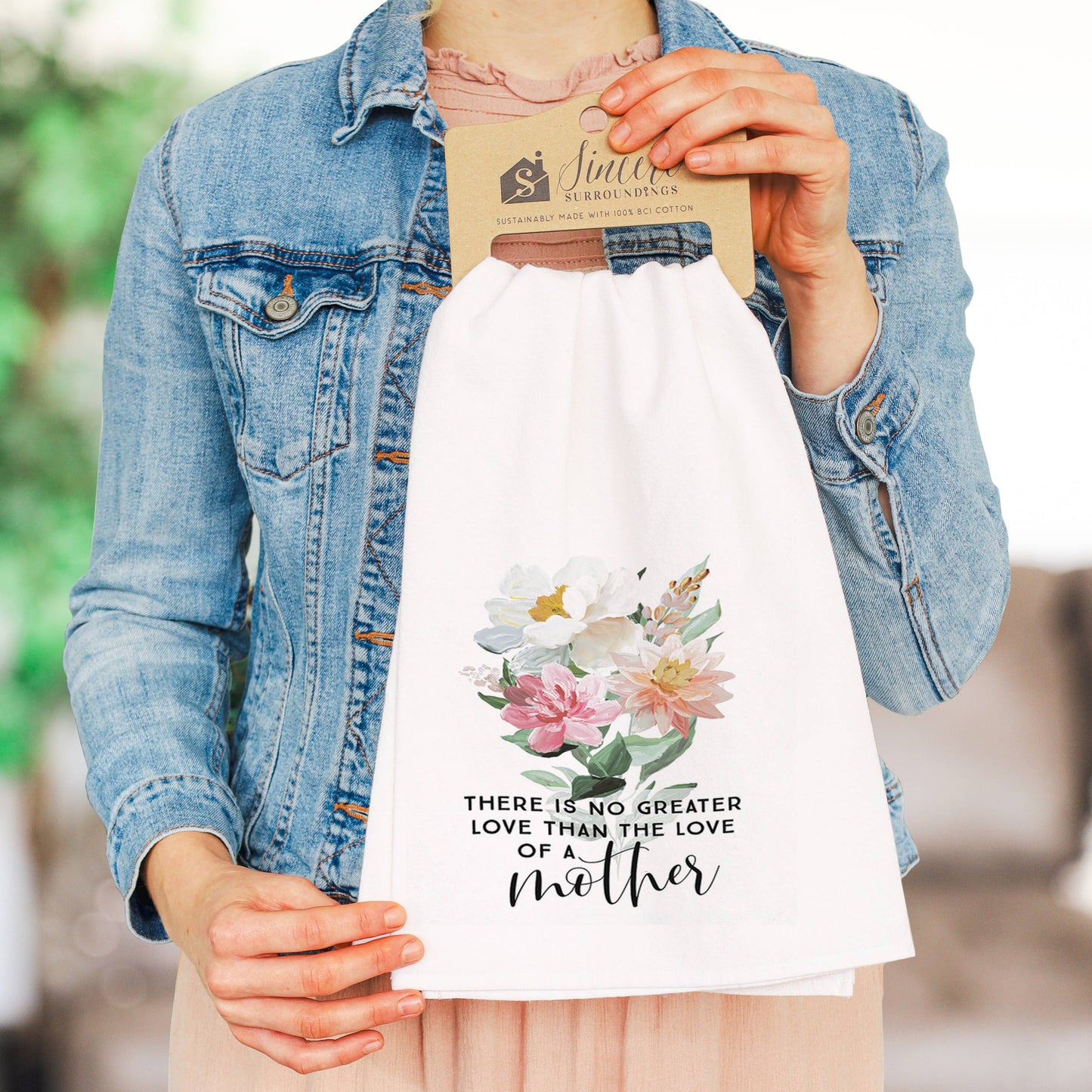 Sincere Surroundings - No Greater Love Mother - Tea Towels