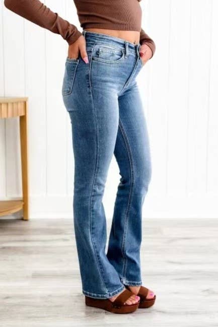 Rosa Clothing - Essential Mid Rise Bootcut Jeans