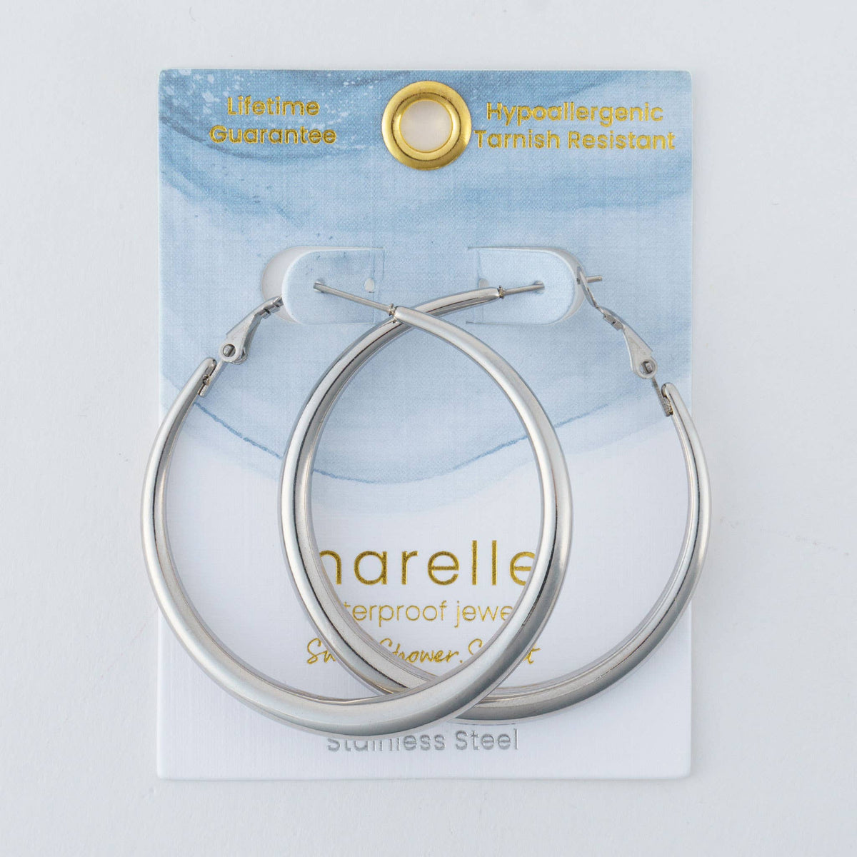 Howard's - Waterproof Earrings Narelle Chunky Hoops in 18K Gold + Steel