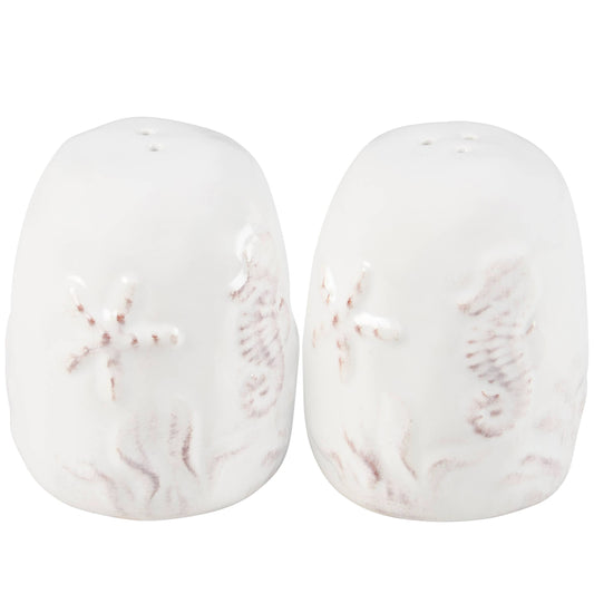 Primitives by Kathy - Embossed Beach Salt And Pepper Shakers