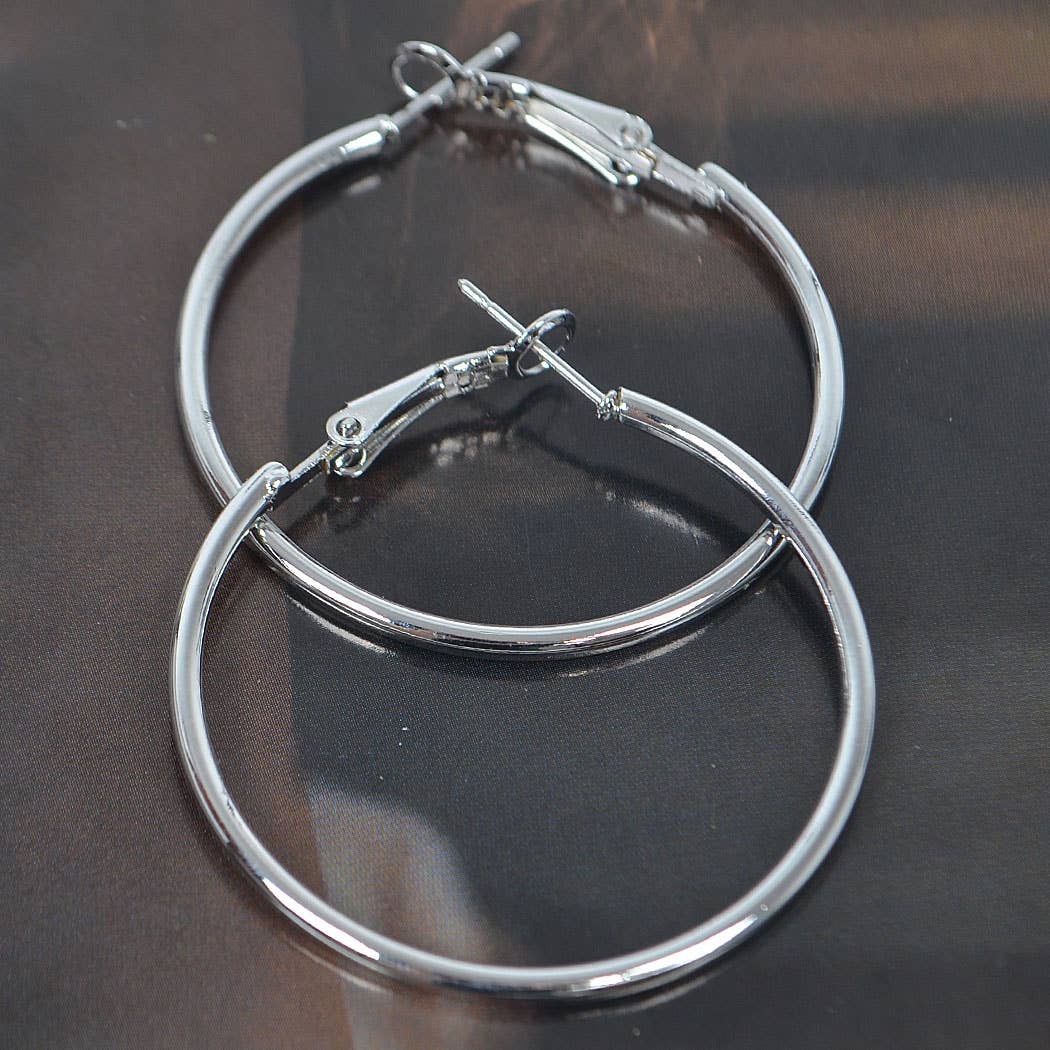 3AM BY H&D ACCESSORIES - Metal 40mm Hoop Earring